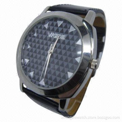 Promotional Men's Watch With Alloy Case, Leather Band, SS Case Back, Various Dials Available